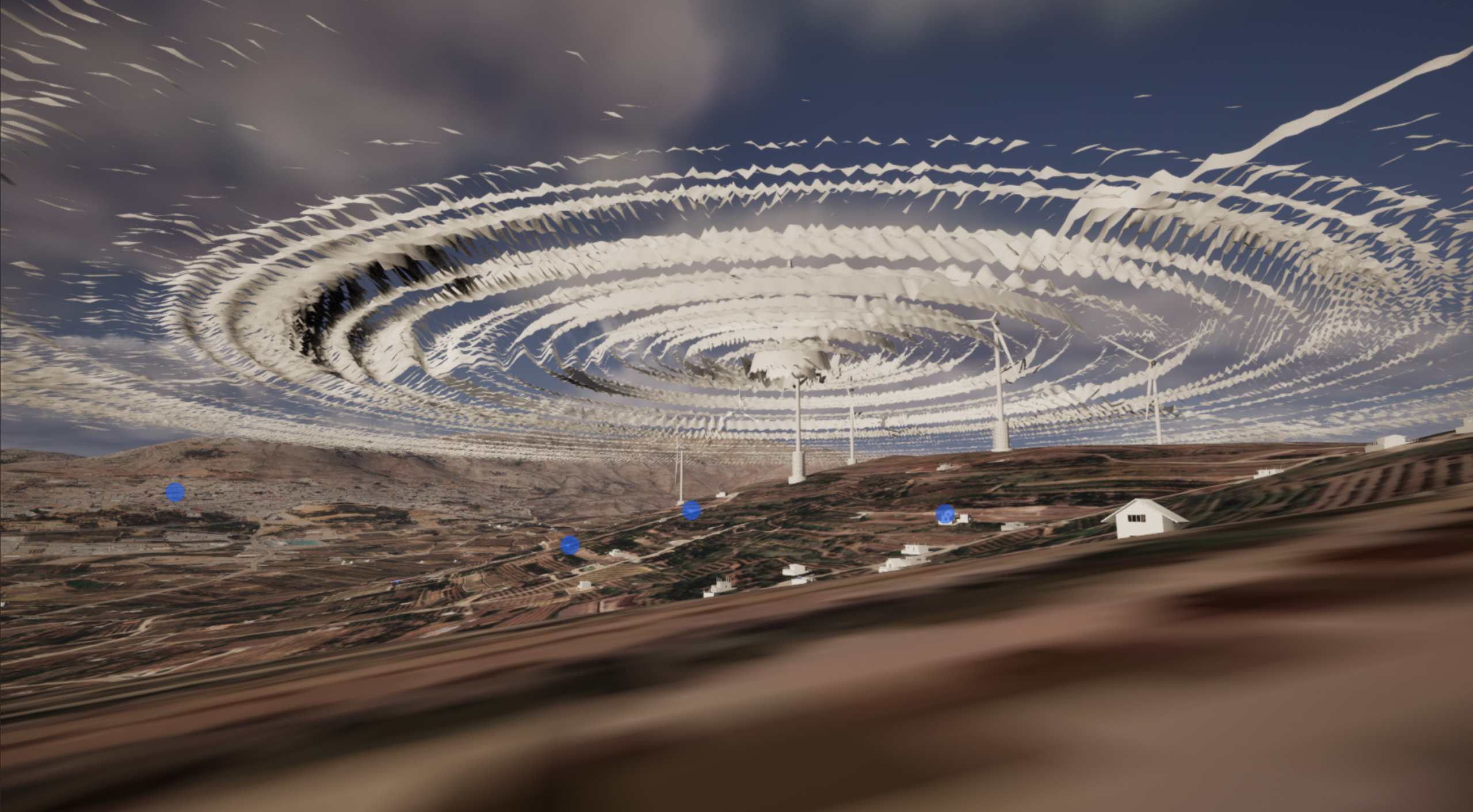 Zifzafa, 2024, still from video game simulation. Lawrence Abu Hamdan. Courtesy of the artist