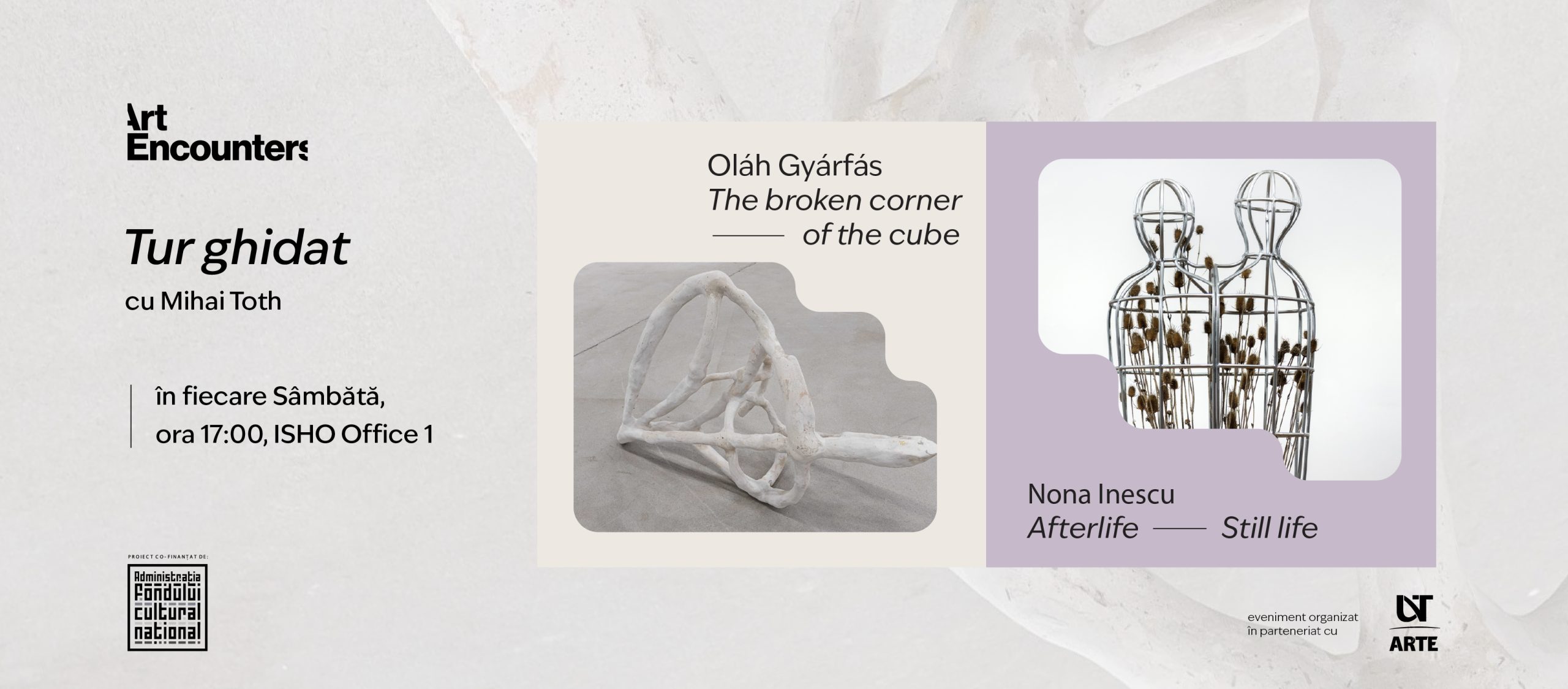 Tur ghidat | Nona Inescu: Afterlife – Still life & Oláh Gyárfás: Colțul ciobit al cubului