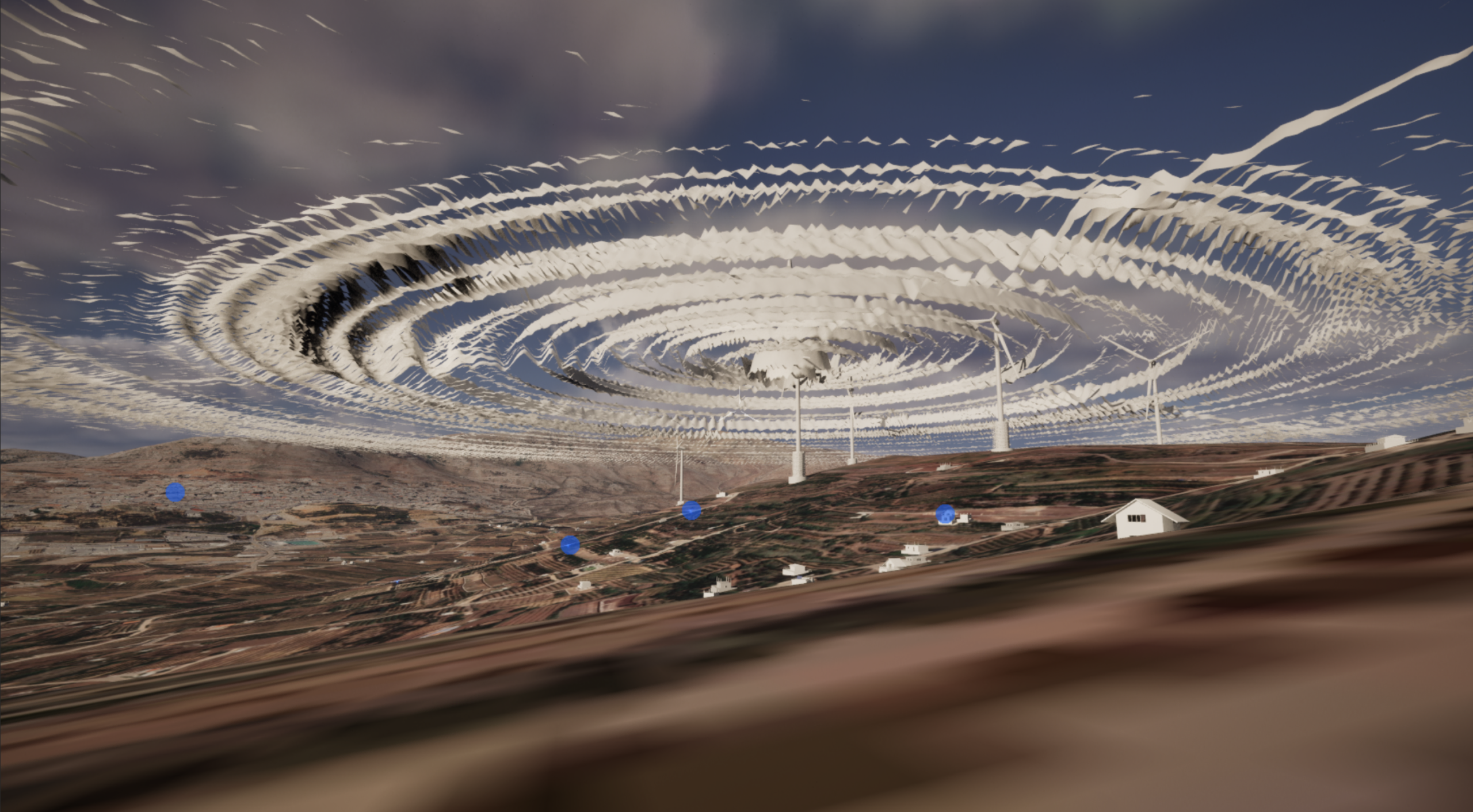 Zifzafa, 2024, still from video game simulation. Lawrence Abu Hamdan. Courtesy of the artist